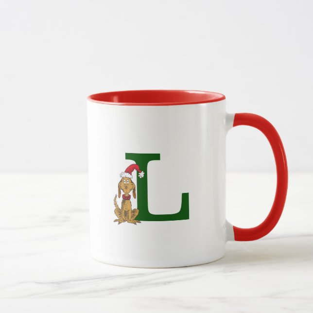 Caneca Grinch Max Clássico | Monograma L (Direita)