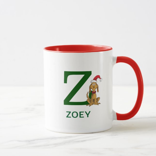 Caneca Grinch Max Clássico | Nome e Monograma Z (Direita)