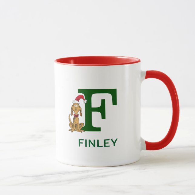Caneca Grinch Máximo Clássico | Nome e Monograma F (Direita)