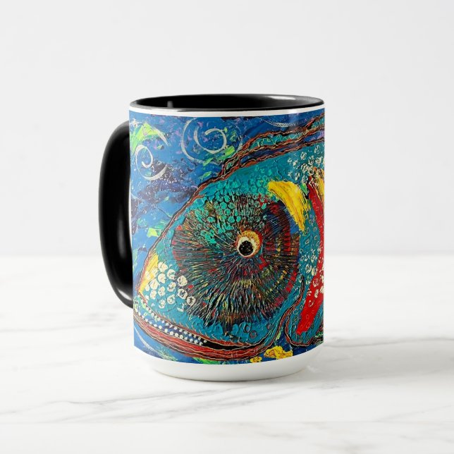 Caneca Grinning Grouper Mug (Frente Esquerda)
