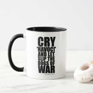 Caneca Grite 'destruição' (cães da guerra) - Citação de S