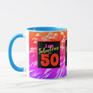 Caneca Groovy "I am" Fabuloso e 50 fogos de artifício col