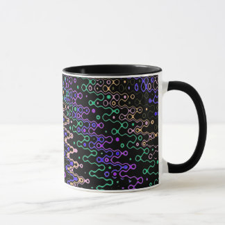Caneca Groovy preta do ziguezague