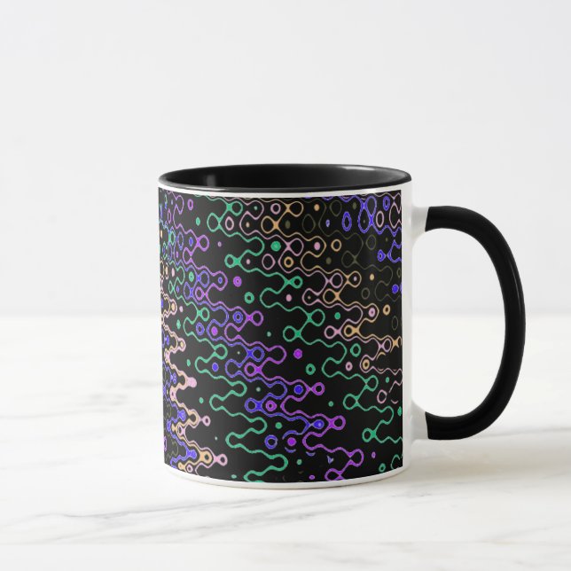 Caneca Groovy preta do ziguezague (Direita)