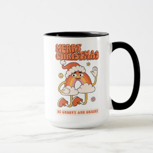 Caneca Groovy Rainbow Christmas - Seja brilhante e Feliz