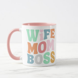 Caneca Groovy Retro Chefe Lady Mãe Mug
