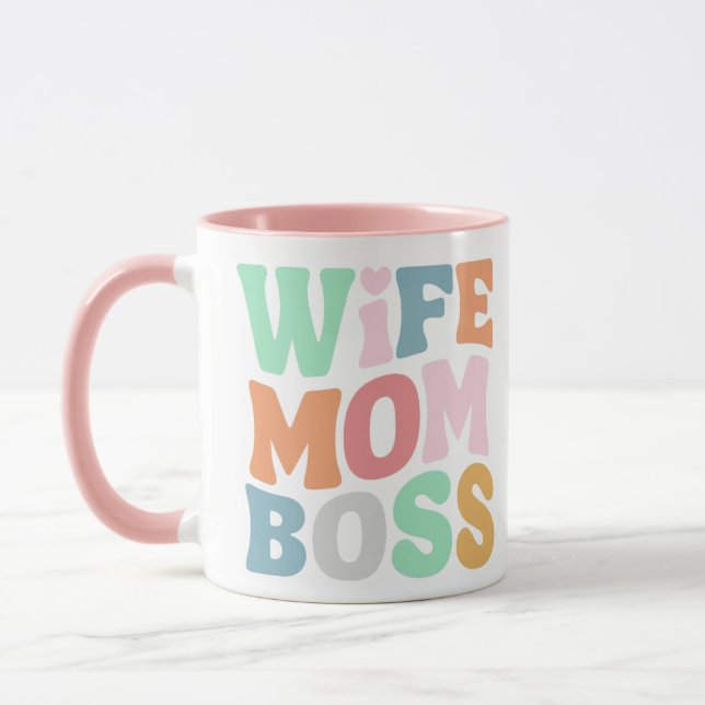 Caneca Groovy Retro Chefe Lady Mãe Mug (Esquerda)