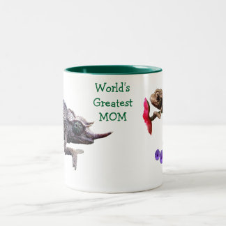 Caneca Grouchy do camaleão da grande mamã do mundo