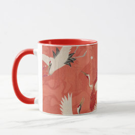 Caneca Gruas Japonesas Red Kimono Mug De Duas Toneladas