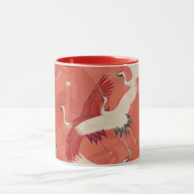 Caneca Gruas Japonesas Red Kimono Mug De Duas Toneladas (Centro)