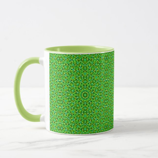 Caneca Grünes Netz Kaleidoscope/Green Kaleidoscope Net (Esquerda)