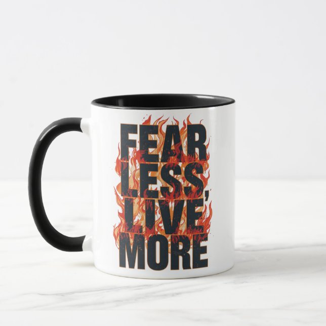Caneca Grunge Style Courage and Life Quote (Esquerda)
