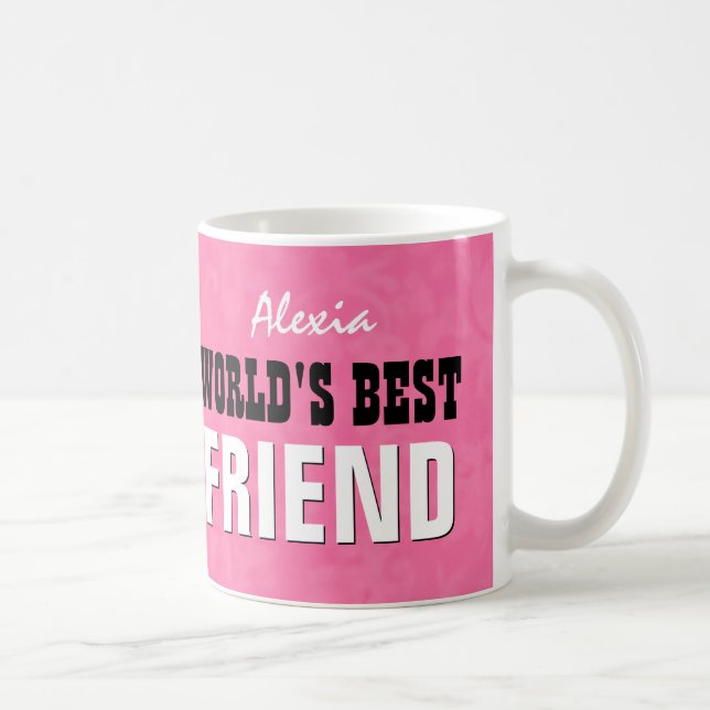 Caneca Grunge V25 do rosa do melhor amigo do mundo (Direita)