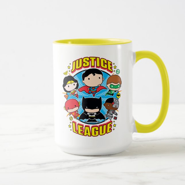 Caneca Grupo da Liga da Justiça Chibi (Direita)