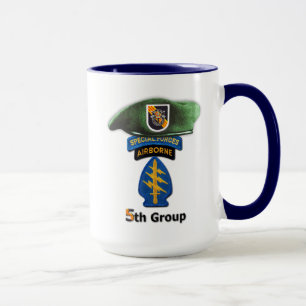 Caneca Grupo de Forças Especiais do 5 SFG SF Veteranos SF