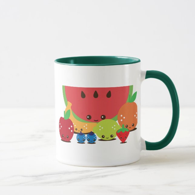Caneca Grupo de Frutas Kawaii (Direita)