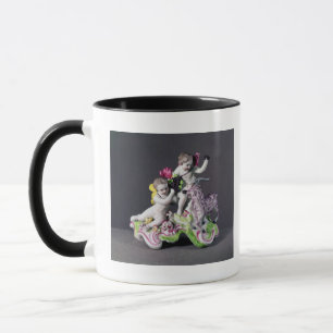 Caneca Grupo de Longton Salão, dois putti com cabra,