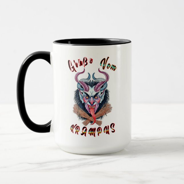 Caneca Grüße Vom Krampus Yule Devil Krampusnacht (Esquerda)