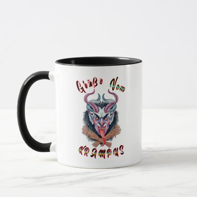 Caneca Grüße Vom Krampus Yule Devil Krampusnacht (Esquerda)