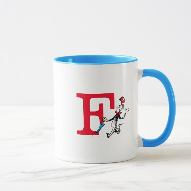 Caneca Guarda-chuva do Gato do Chapéu do Dr. Seuss Monogr (Direita)