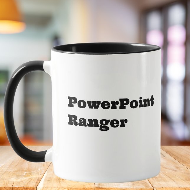 Caneca Guardião do PowerPoint, Citação Engraçada de Coleg (Criador carregado)