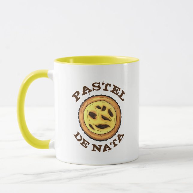 Caneca Guardião português Ovo Tart Pastel Pastéis de Nata (Esquerda)