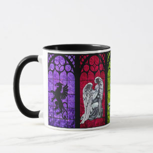 Caneca Guardiões Mitológicos em Vidro Colorido