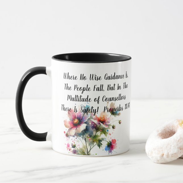 Caneca GUATEIROS FLORAIS DO Indigo e Pinks (Com Donut)