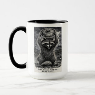 Caneca Guaxinim Bravo Tampa de Lixo Tempestade Citação En