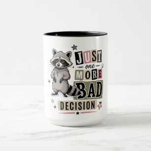 Caneca Guaxinim de Decisão Ruim Engraçado