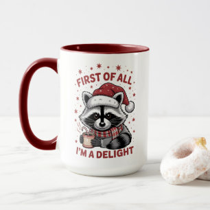 Caneca Guaxinim Engraçado Antes de Mais Nada Sou Um Delig