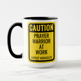 Caneca Guerreiro da Oração em Ação Milagres Cristão Cuida