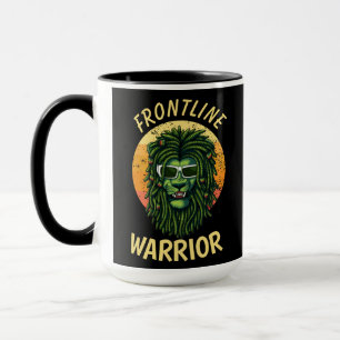 Caneca Guerreiro de linha de frente amarela