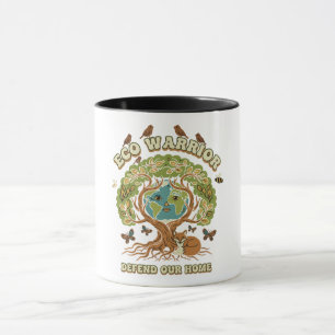 Caneca Guerreiro Eco Retro Natureza Árvore & Dia da Terra