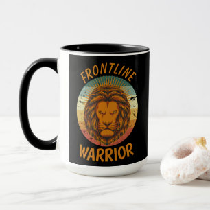 Caneca Guerreiro Urbano Yellow Lion Frontline Warrior Mug