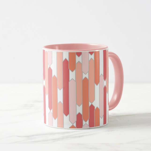 Caneca Guias Modernas, Rosa, Pêssego e Coral (Frente Esquerda)