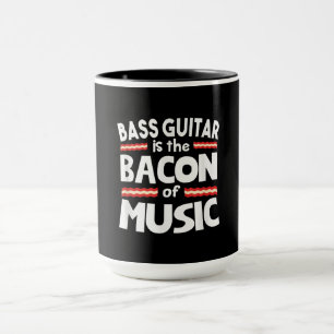 Caneca Guitar Lover Bass Guitar É Bacon De Música Eng