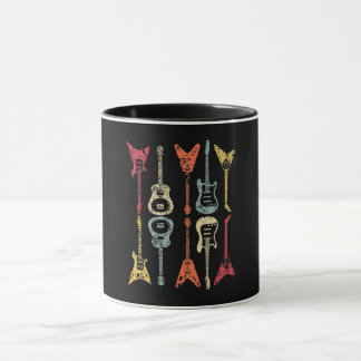 Caneca Guitar Pick Retro Vintage Para Guitaristas Bhelp