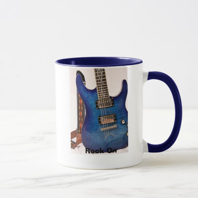 Caneca Guitarra azul elétrica (Direita)