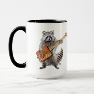 Caneca Guitarra de Café Raccoon