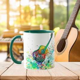 Caneca Guitarra e acordes espalham personalizados