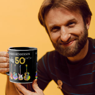 Caneca Guitarras do 50º Aniversário do Rock and Roll