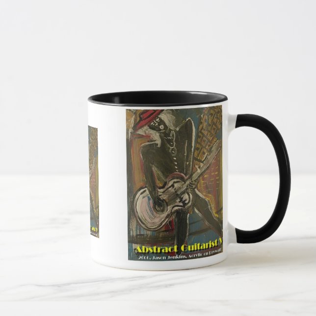 Caneca guitarrista abstrato V (Direita)