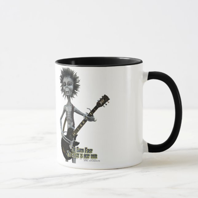 Caneca Guitarrista cinza (Direita)