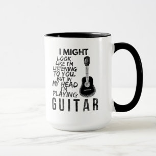 Caneca guitarrista engraçado