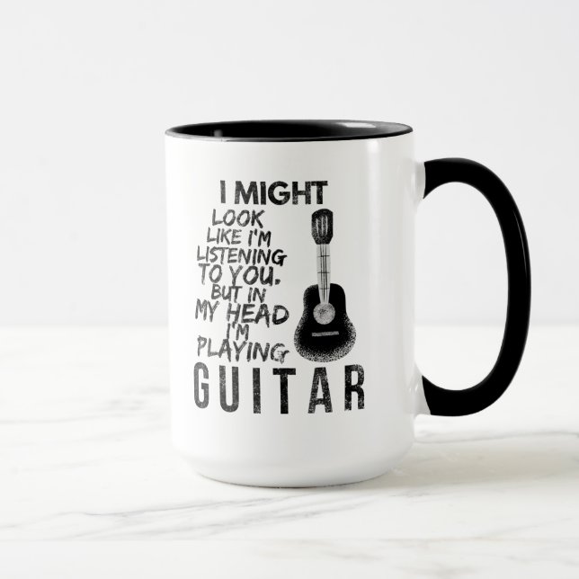 Caneca guitarrista engraçado (Direita)