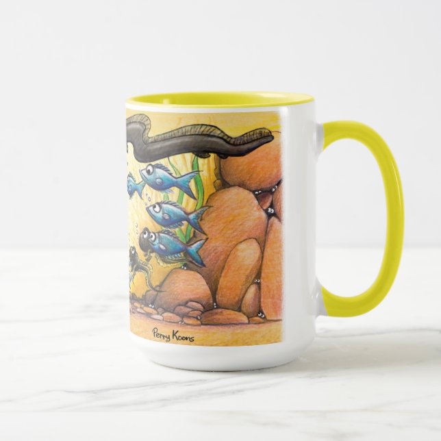 Caneca Guppies, marcenos-marrons e caneca-do-pescador (Direita)