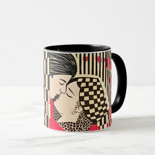 Caneca Gustav Klimt A ilusão óptica Kiss x Bauhaus