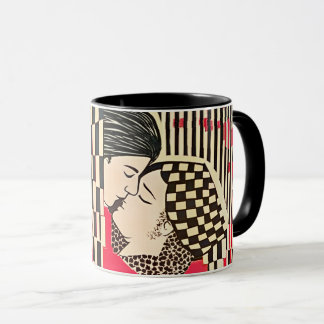 Caneca Gustav Klimt A ilusão óptica Kiss x Bauhaus