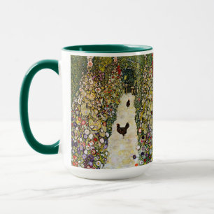 Caneca Gustav Klimt - Caminho do Jardim com Galinhas
